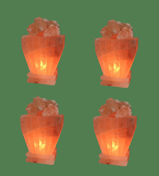 Himalayan Salt Lamp Pink Fire Bowl Square 4 units